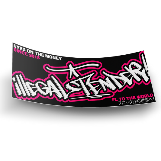Tag Slap Sticker Pink